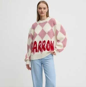 Barrow Red and Cream Argyle Sweater